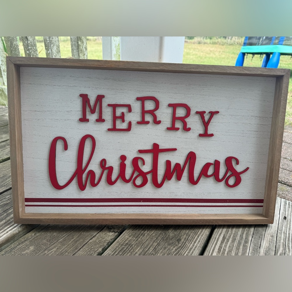 Wooden Merry Christmas Sign